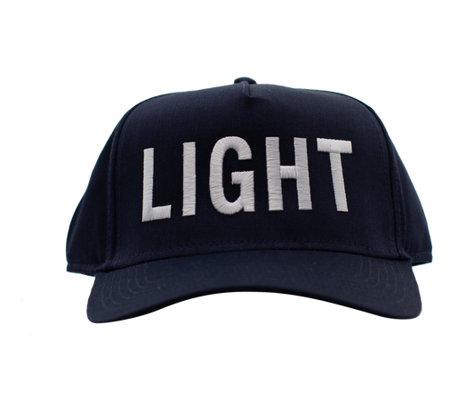 "LIGHT" Navy Blue Snapback Hat